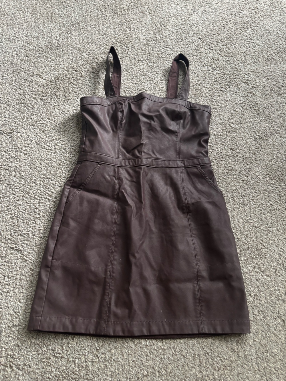 Abercrombie & Fitch Mauve-Brown Faux Leather Dress
